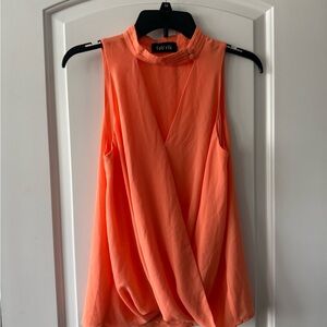Fab'rik Vibrant Orange Wrap Blouse